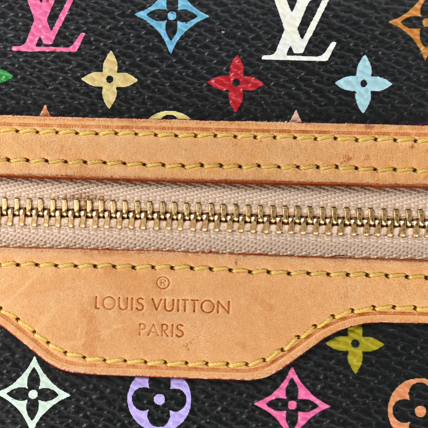 Louis Vuitton Monogram Multicolor Pochette Plate GM Black 7 of 8