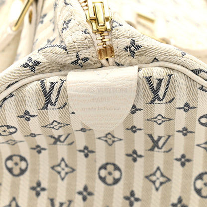 Louis Vuitton Mini Lin Croisette Speedy 30 Blue 6 of 10