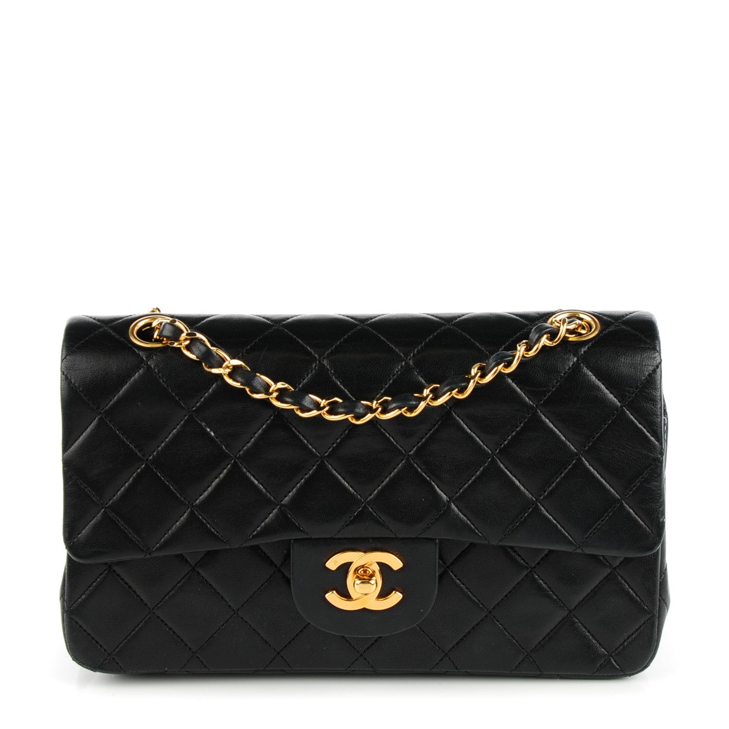 Chanel Lambskin Quilted Small Double Flap Black 1 of 9