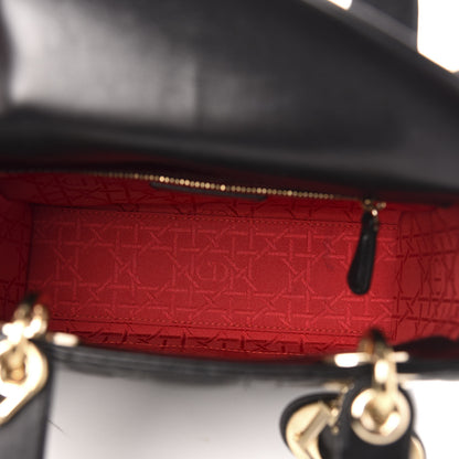Christian Dior Lambskin Cannage Small Lucky Badges My Lady Dior Black 5 of 13