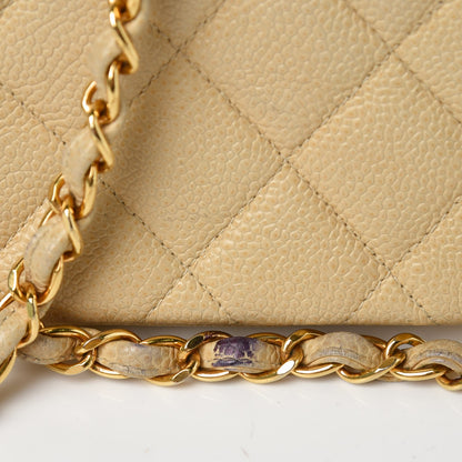 Chanel Caviar Quilted Small Single Flap Beige 9 of 22