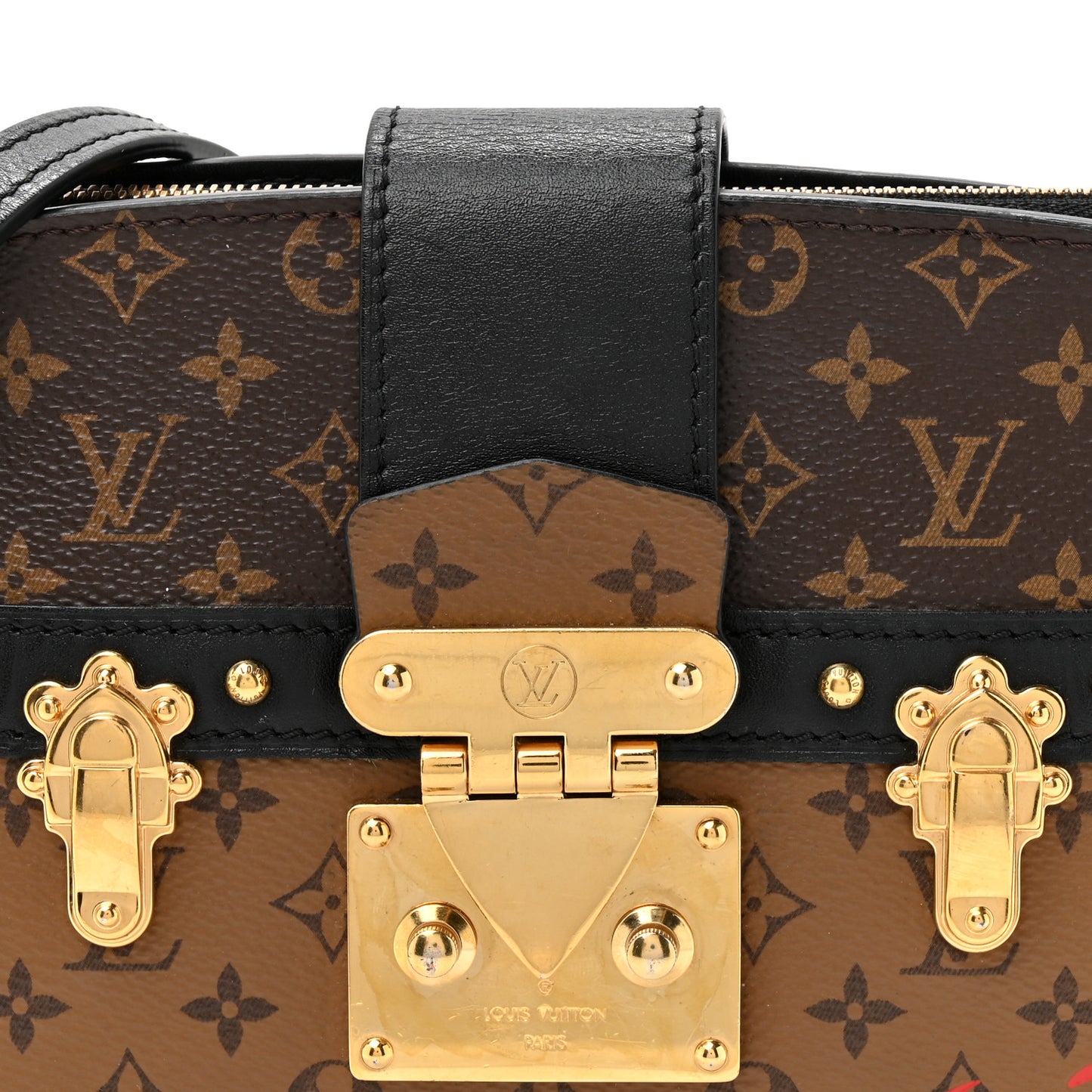 Reverse Monogram Trunk Clutch