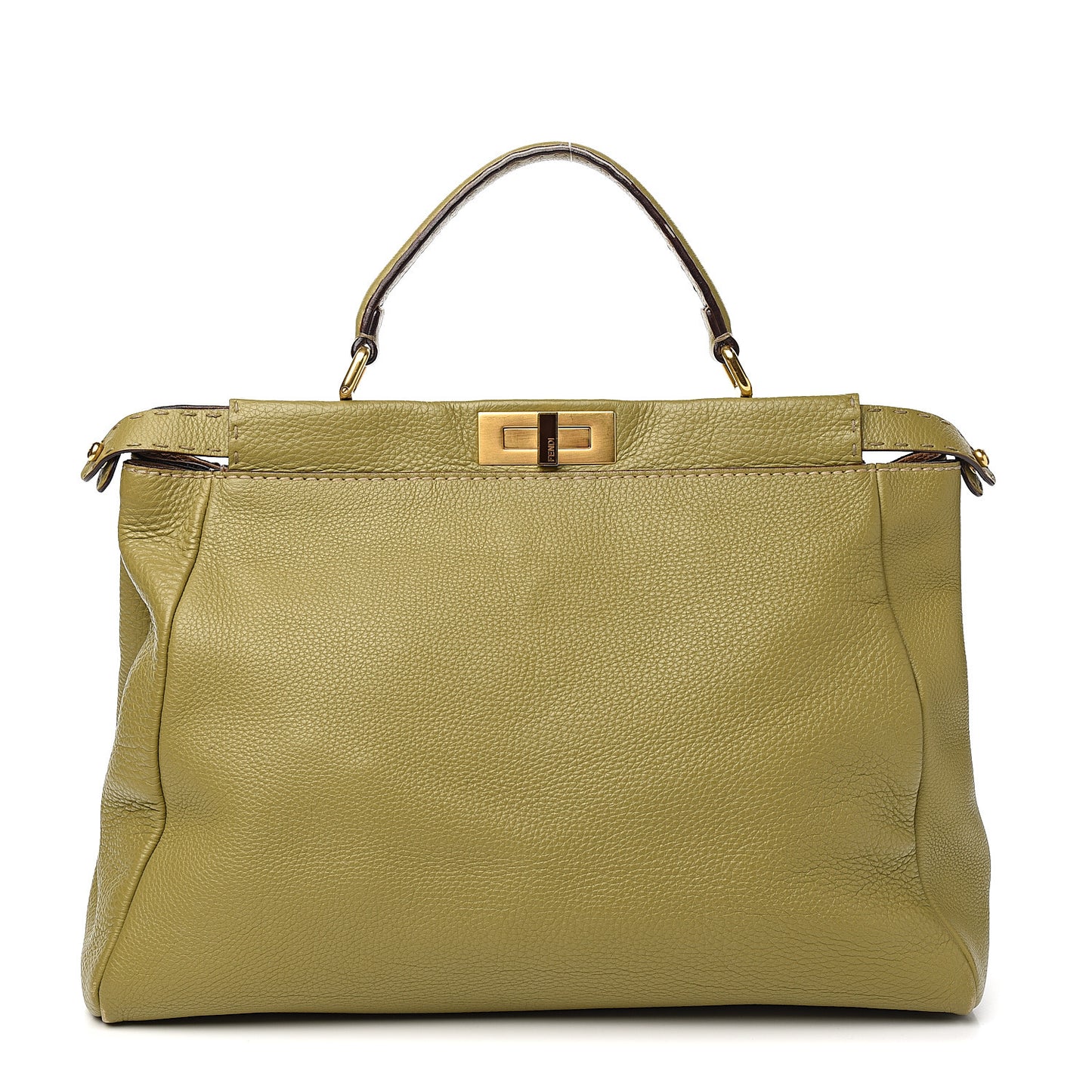 Cuoio Romano Selleria Large Peekaboo Iconic Satchel Muschio Moro