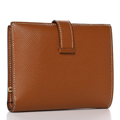 Hermes Epsom Bearn Compact Wallet Gold 3 of 12