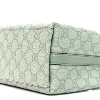 Gucci GG Supreme Monogram Emblem Small Shoulder Bag Sage Green 9 of 10