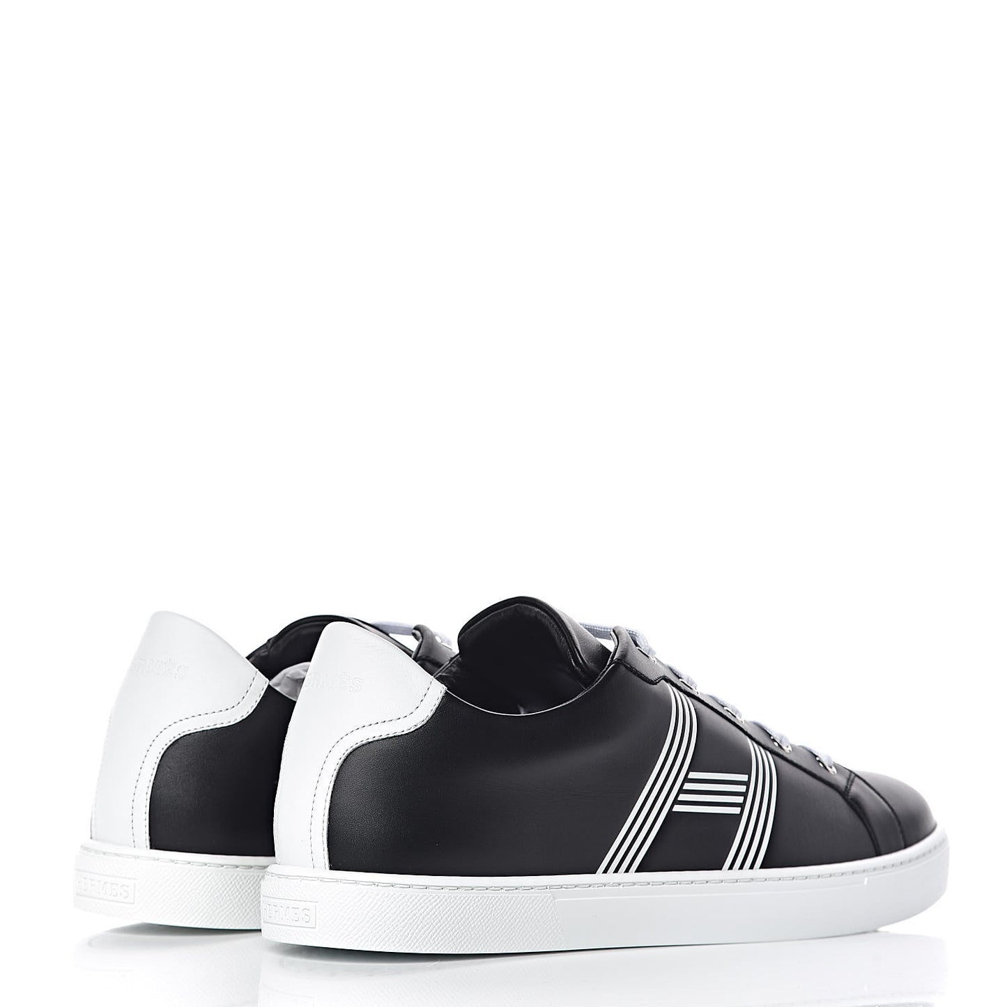 Calfskin Mens Advantage Sneakers 44 Black White