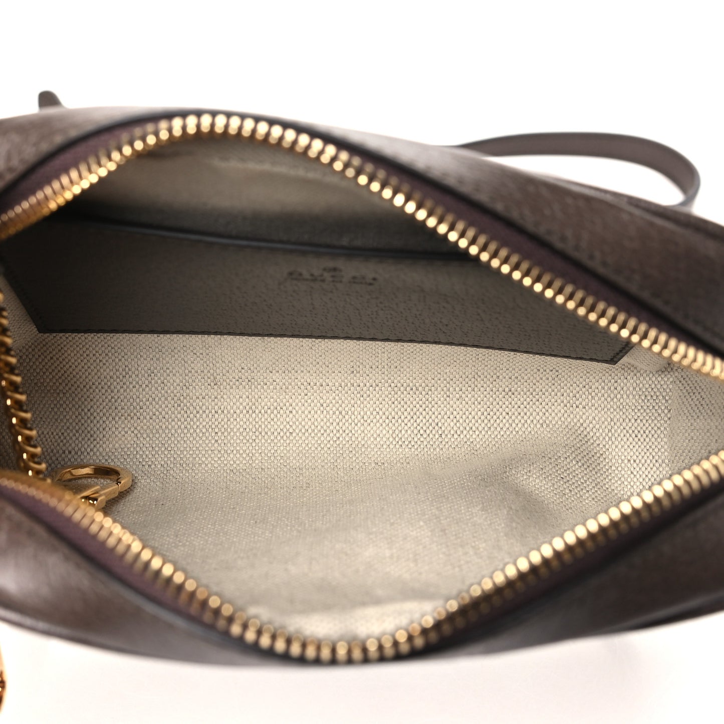GG Supreme Monogram Textured Dollar Calfskin Mini Ophidia Shoulder Bag Beige Ebony New Acero