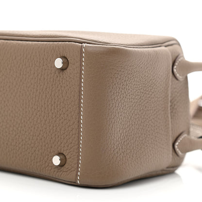 Hermes Taurillon Clemence Mini Lindy 20 Etoupe 10 of 11