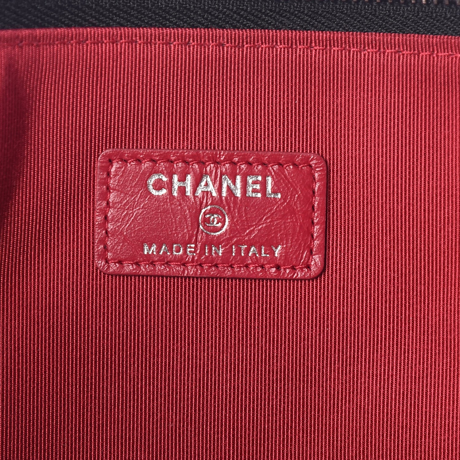 Chanel Aged Calfskin Quilted Large Gabrielle Cosmetic Case Black 6 of 8