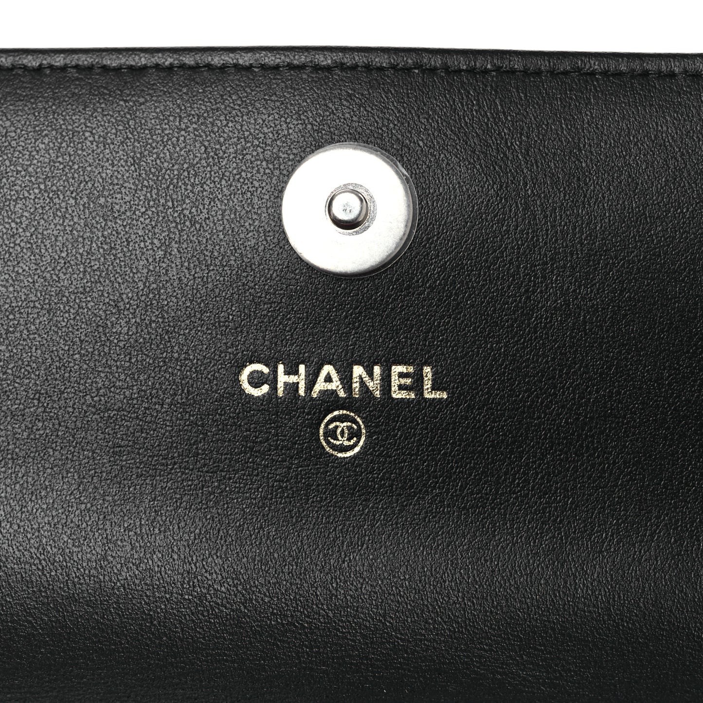 Lambskin Quilted Chanel 19 Flap Clutch Black