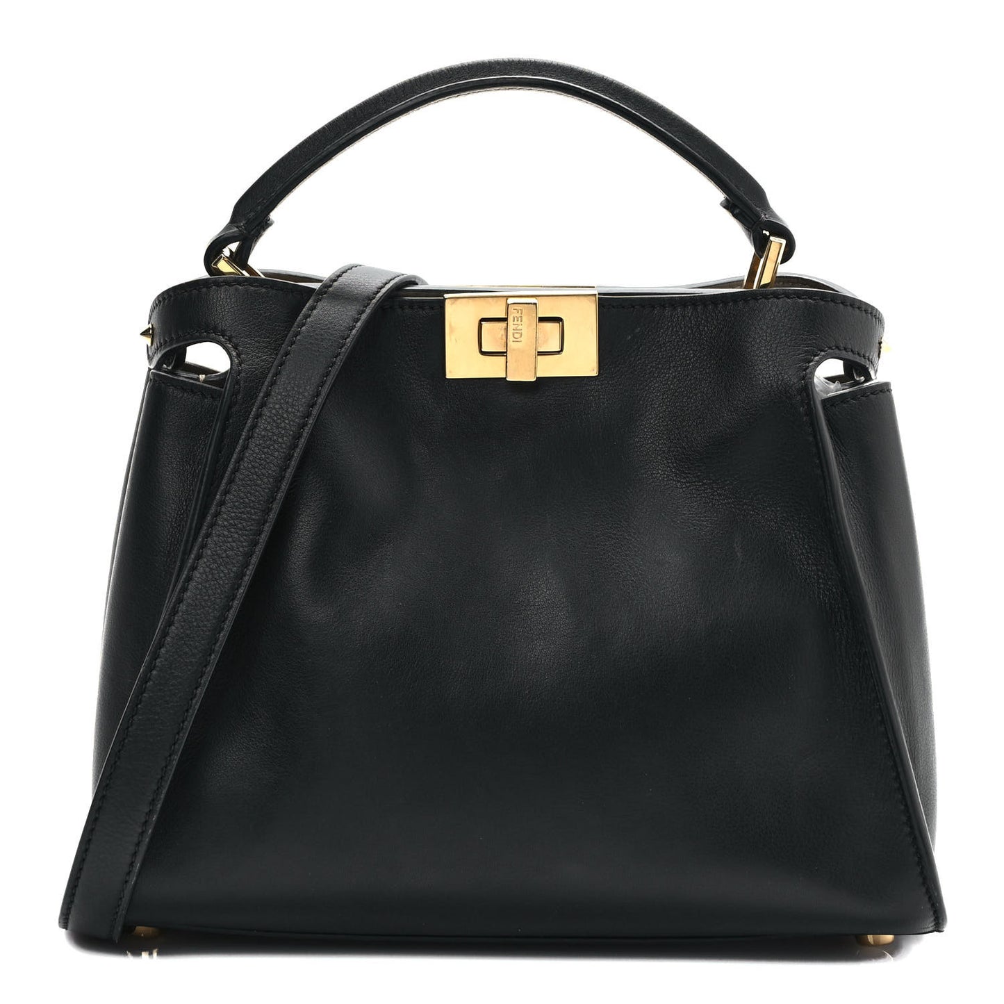 Vitello Tahiti Burro Medium Peekaboo Iconic Essentially Satchel Black Corda