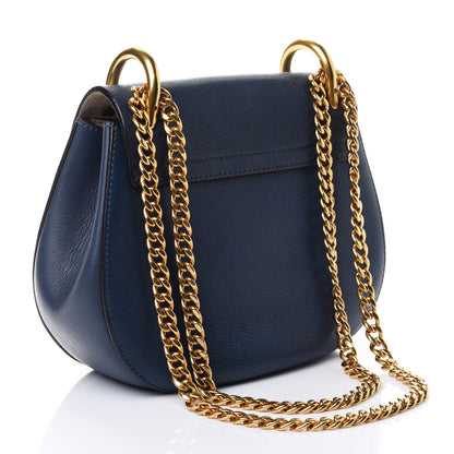 Chloe Goatskin Drew Shoulder Bag Denim Blue 2 of 4