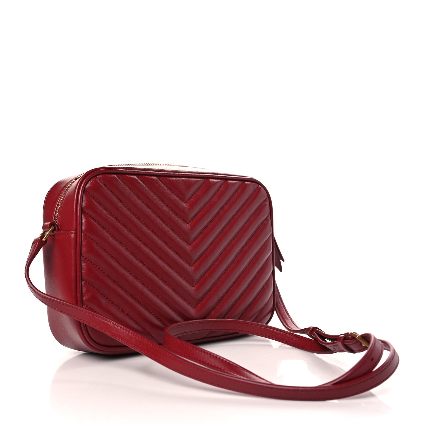 Calfskin Matelasse Monogram Lou Camera Bag Opyum Red