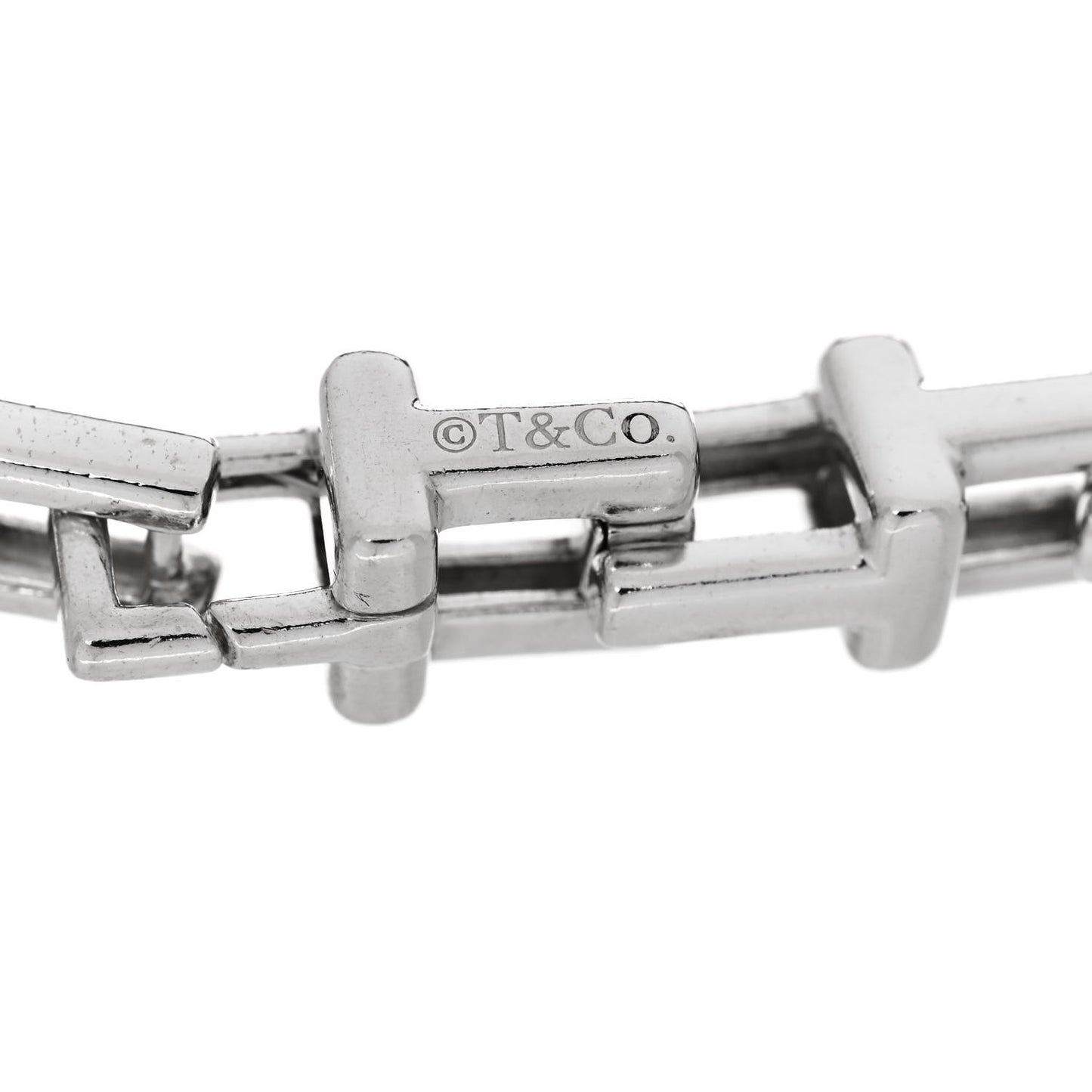 Sterling Silver Large T Link Chain Bracelet