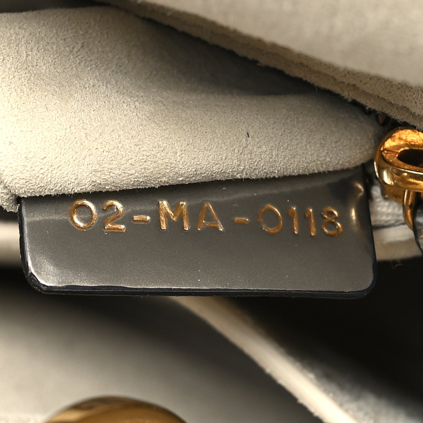Metallic Glazed Calfskin Mini Lady Dior Silver