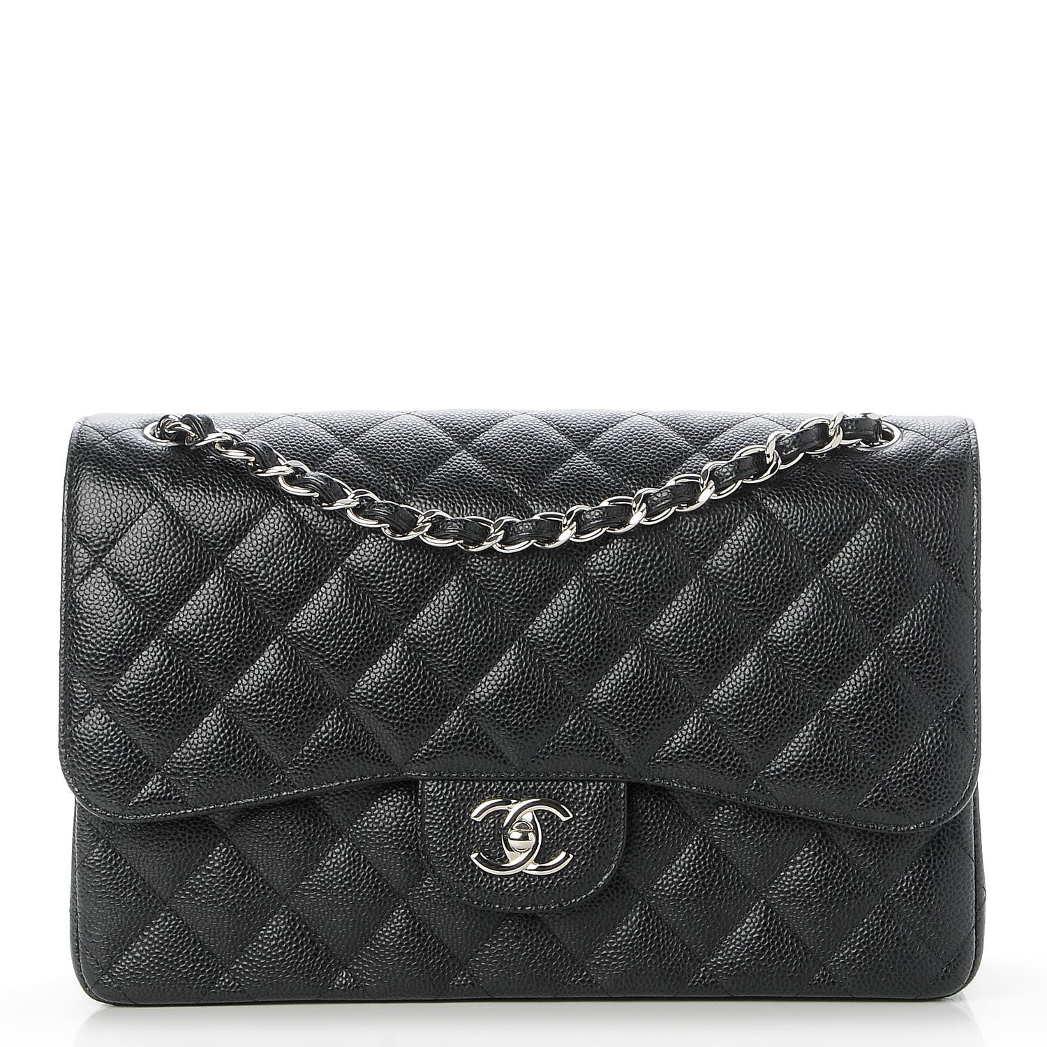 Chanel Caviar Quilted Jumbo Double Flap Black 1 of 9