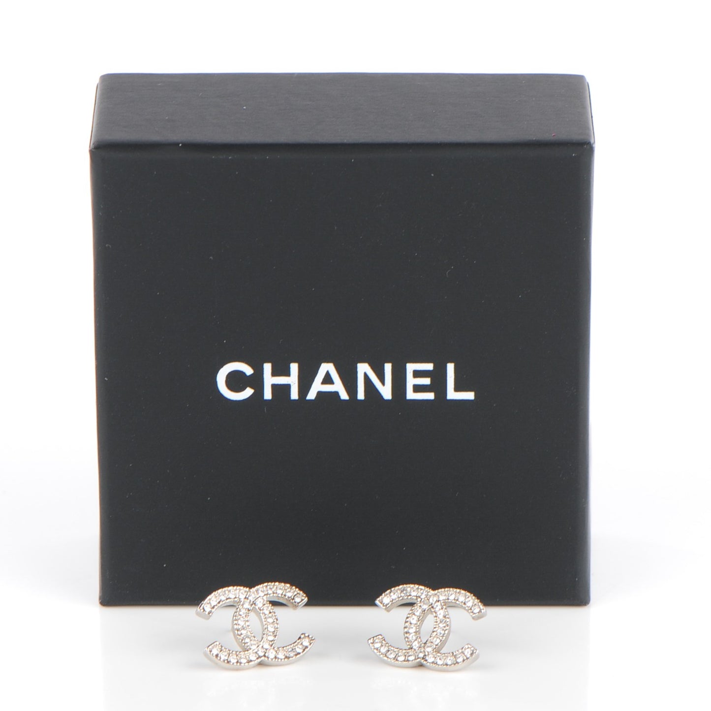 Crystal CC Earrings Silver