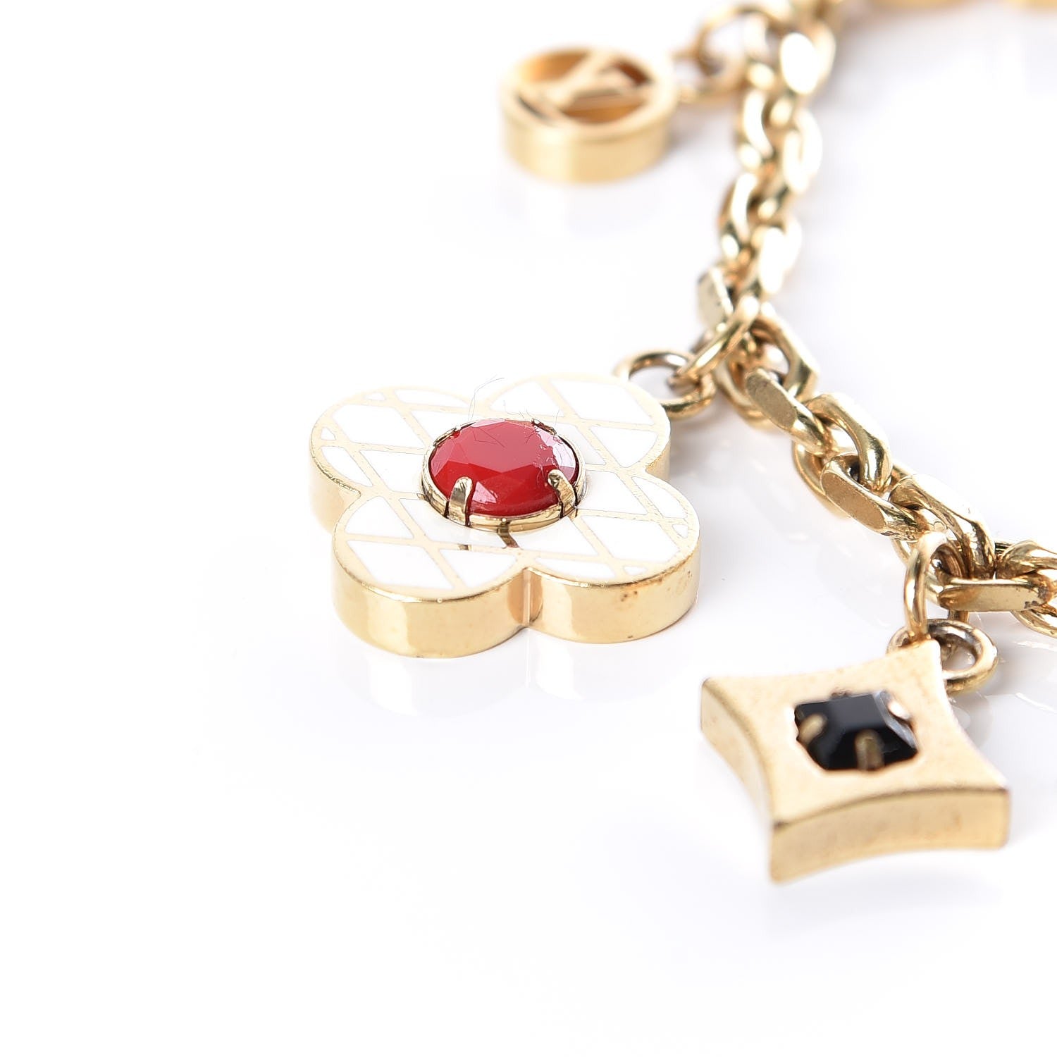 Louis Vuitton Malletage Flowers Bag Charm Key Holder 4 of 7