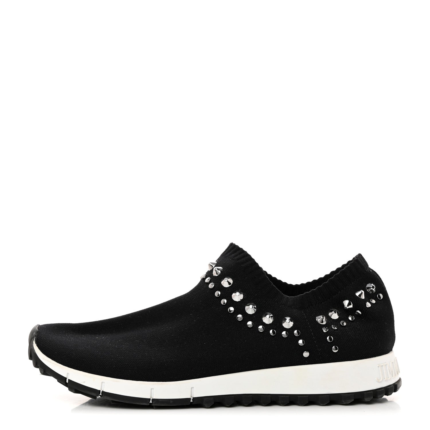 Jimmy Choo Knit Studded Sneaker 38 Black 1 of 8