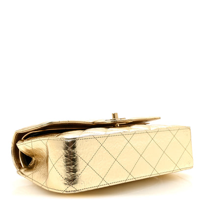 Chanel Hammered Metallic Calfskin Quilted Small Double Flap Gold 4 of 10