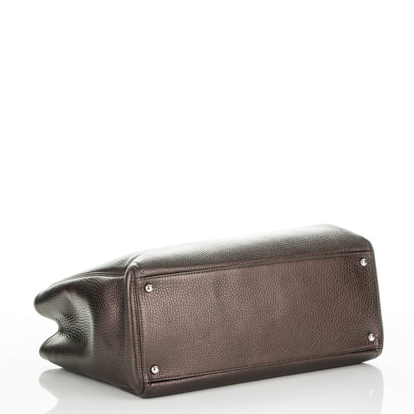 Metallic Deerskin Cerf Executive Shopper Tote Copper