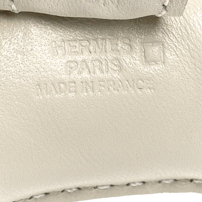 Hermes Milo Lambskin Matte Alligator Touch Grigri Rodeo Horse Bag Charm PM Craie Nata Beton 3 of 4