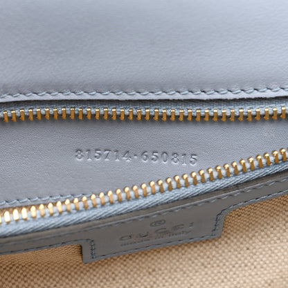 Gucci Roxy Calfskin Medium Blondie Top Handle Bag Cloudy Blue 7 of 10