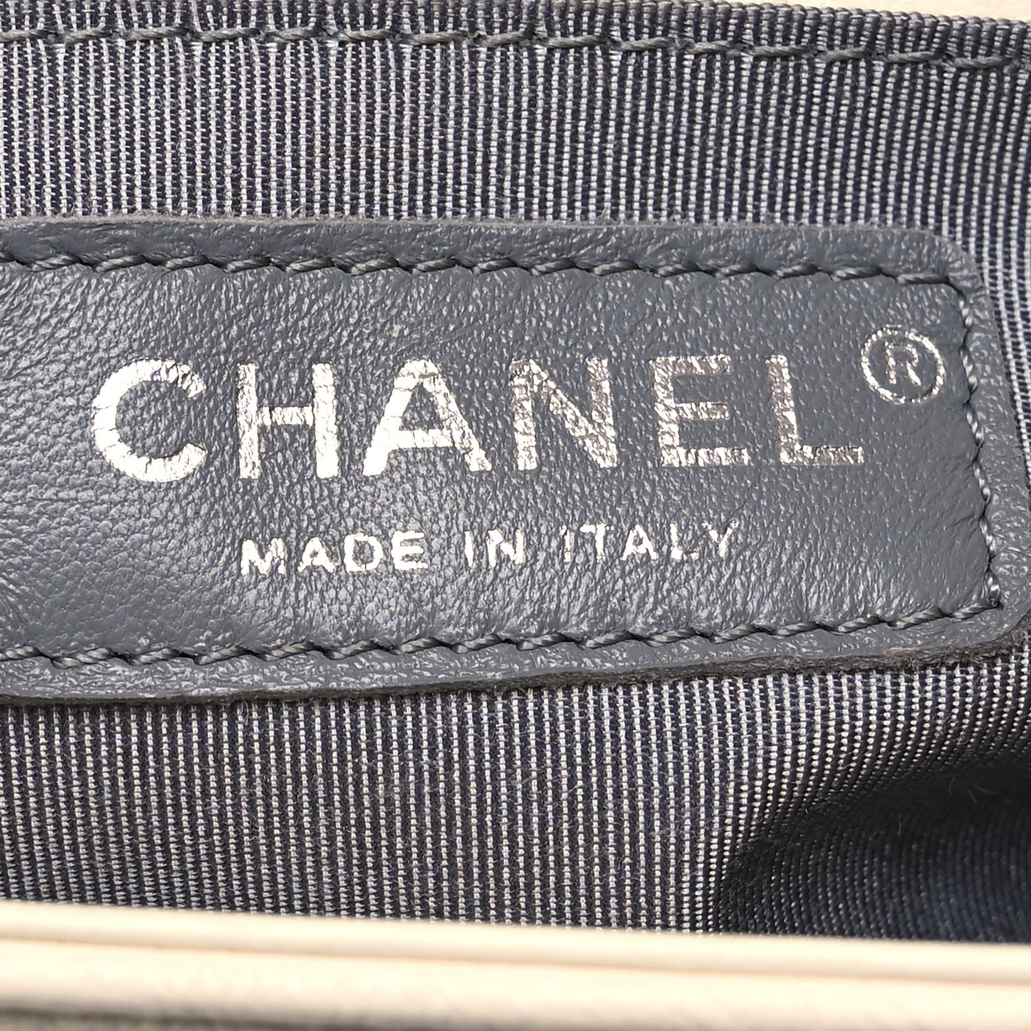 Calfskin Double Stitch Medium Boy Flap White