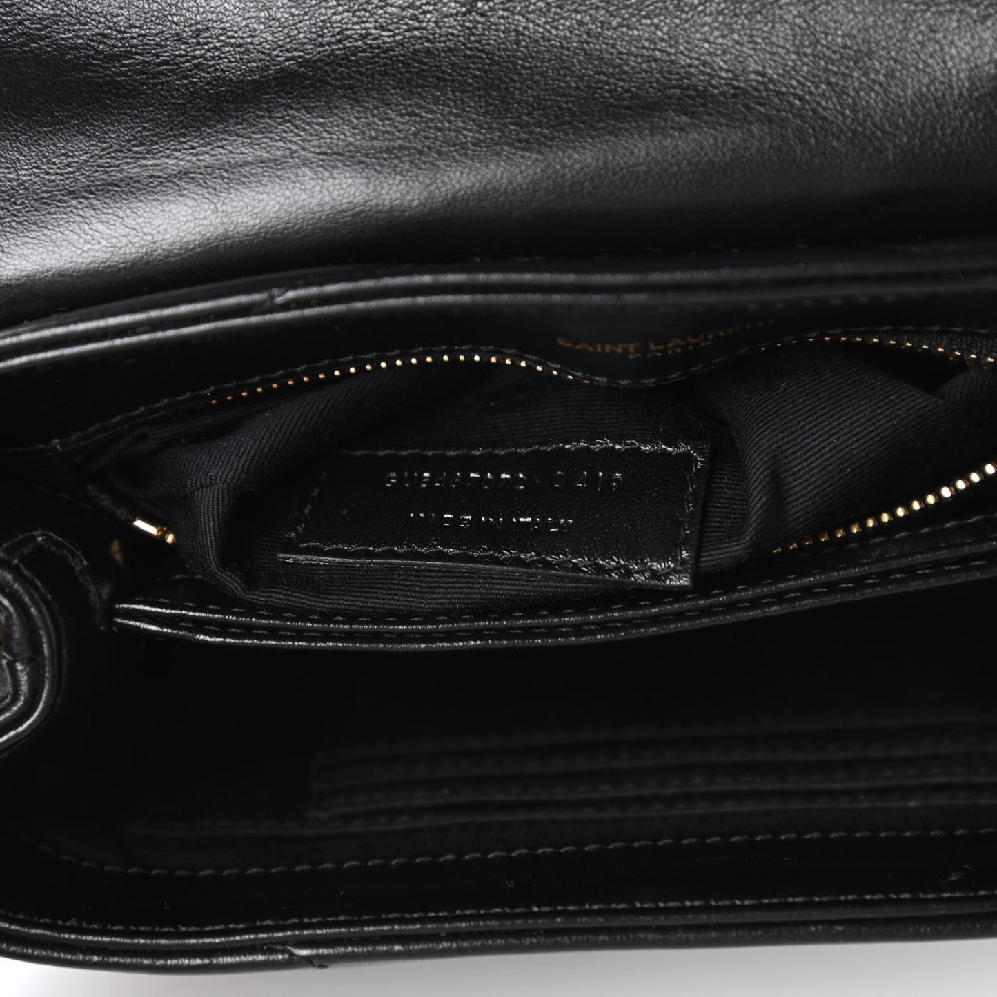 Calfskin Y Quilted Monogram Toy Loulou Crossbody Bag Black