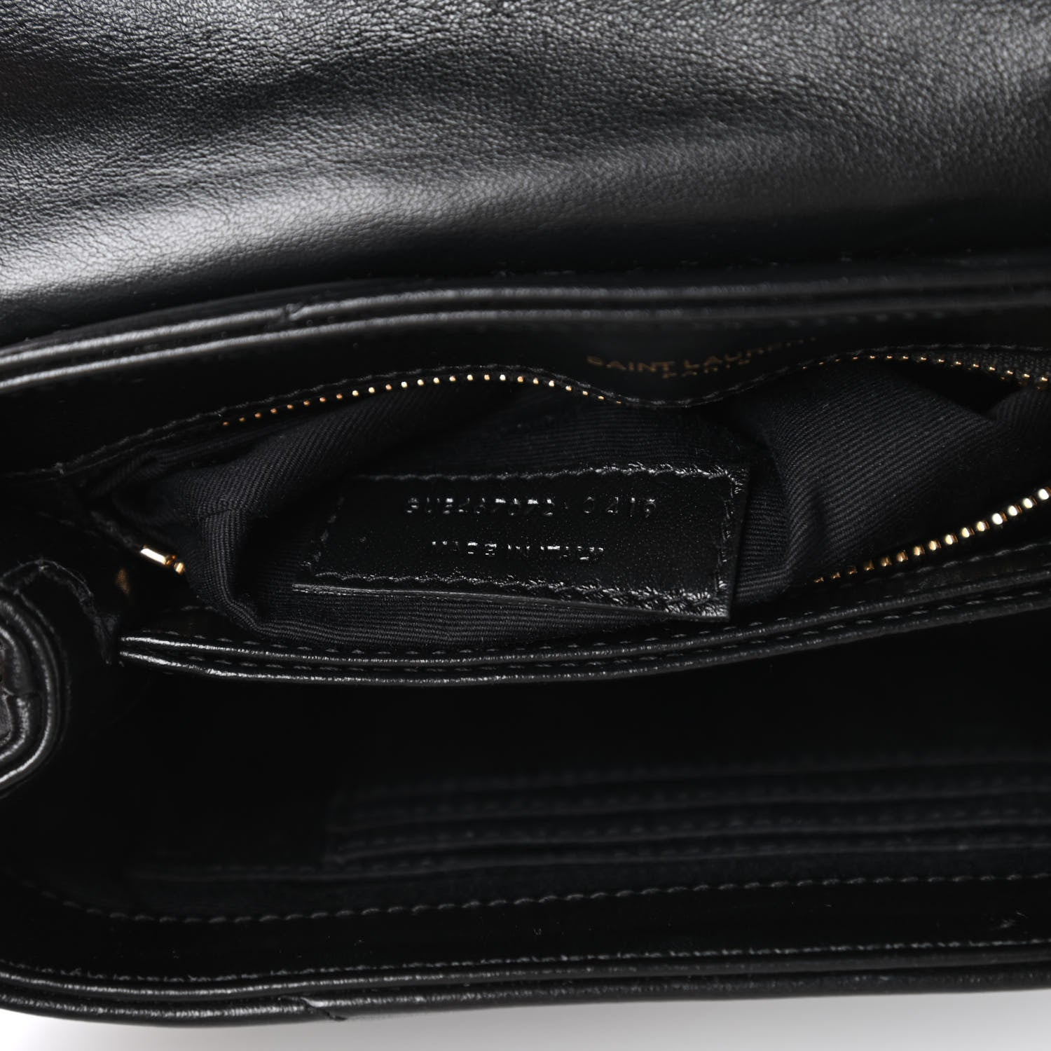 Saint Laurent Calfskin Y Quilted Monogram Toy Loulou Crossbody Bag Black 9 of 10
