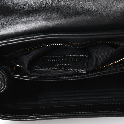 Saint Laurent Calfskin Y Quilted Monogram Toy Loulou Crossbody Bag Black 9 of 10
