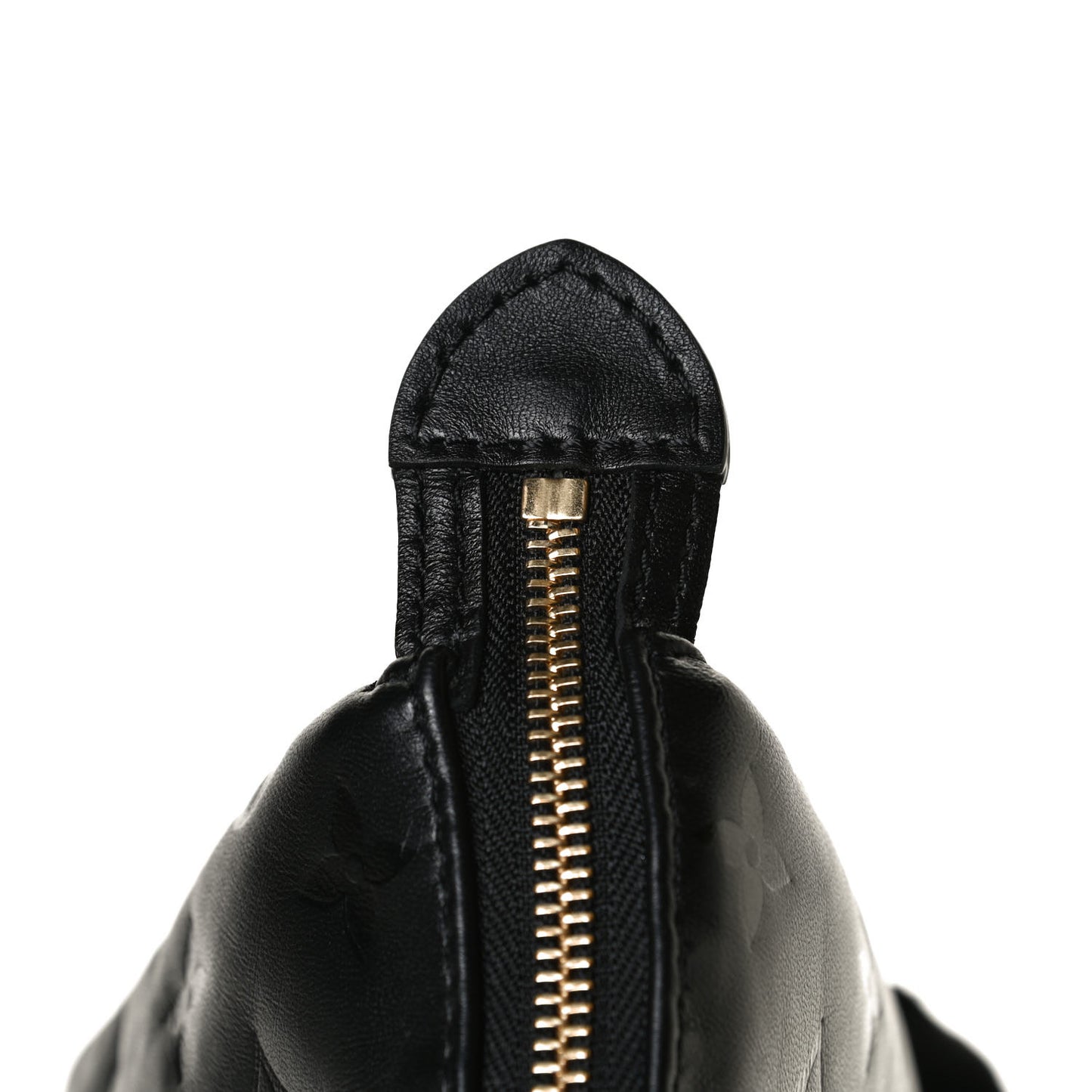 Lambskin Embossed Monogram Coussin PM Black