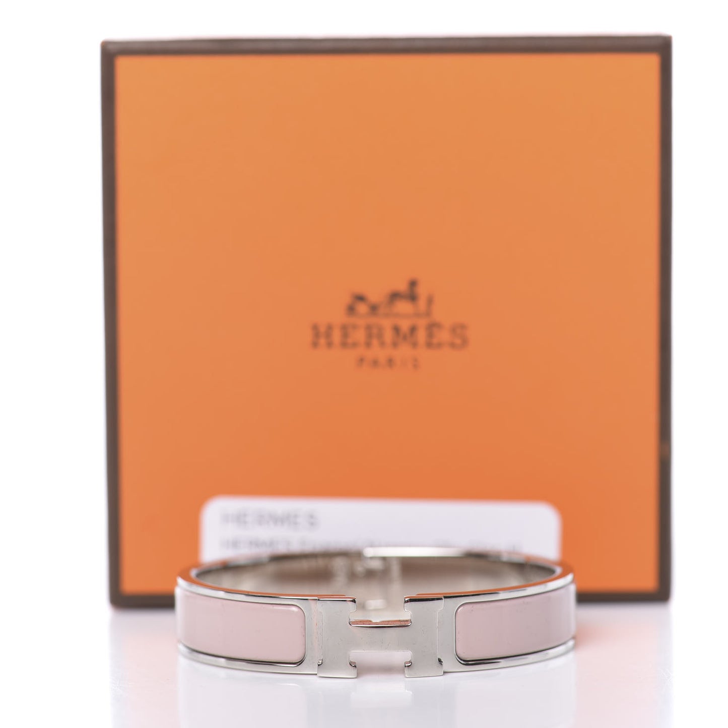 Enamel Narrow Clic Clac H Bracelet PM Rose Candeur