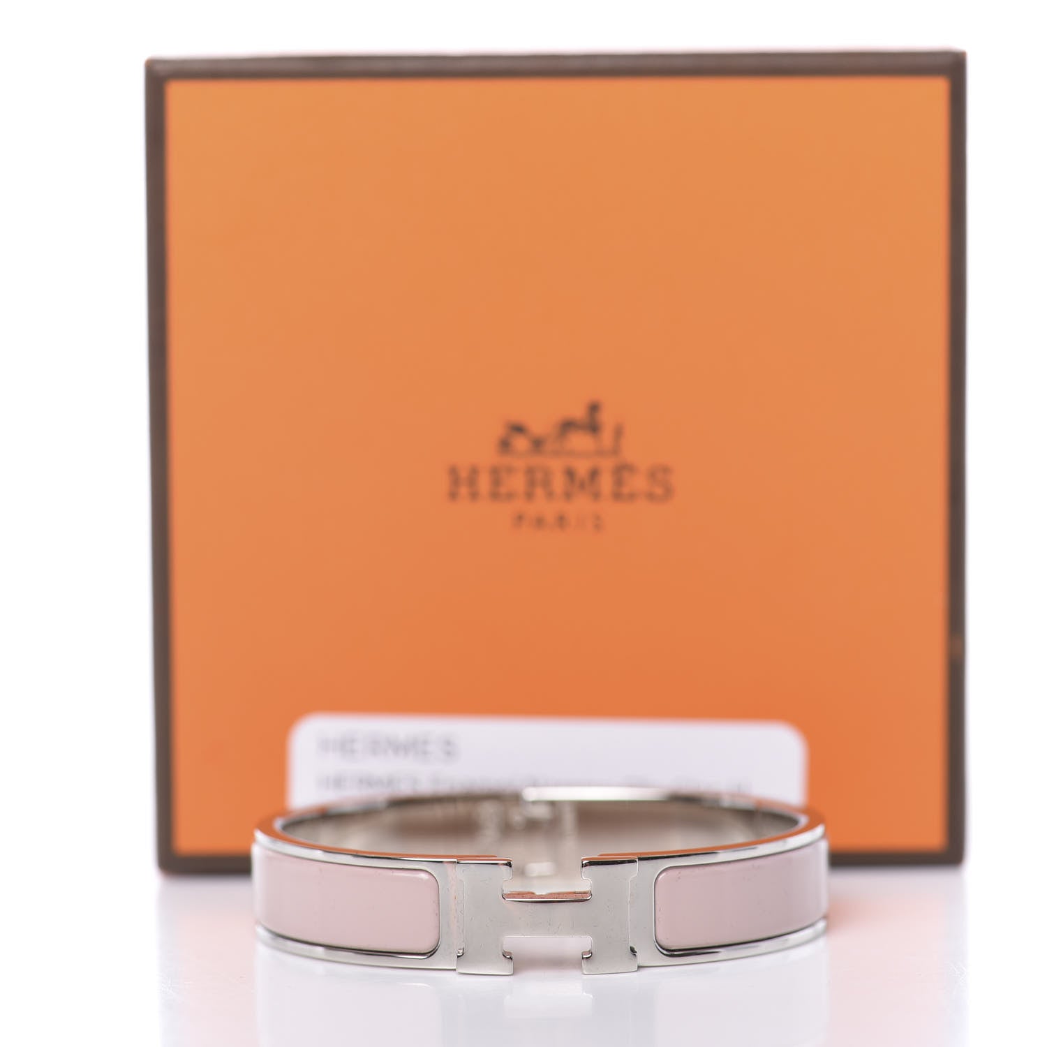 Hermes Enamel Narrow Clic Clac H Bracelet PM Rose Candeur 5 of 5