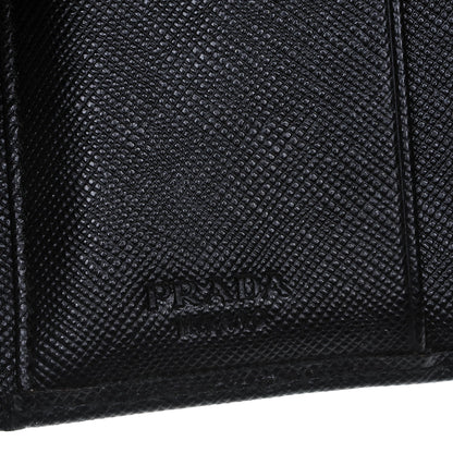 Prada Saffiano Metal Tri-Fold Wallet Nero Black 6 of 7