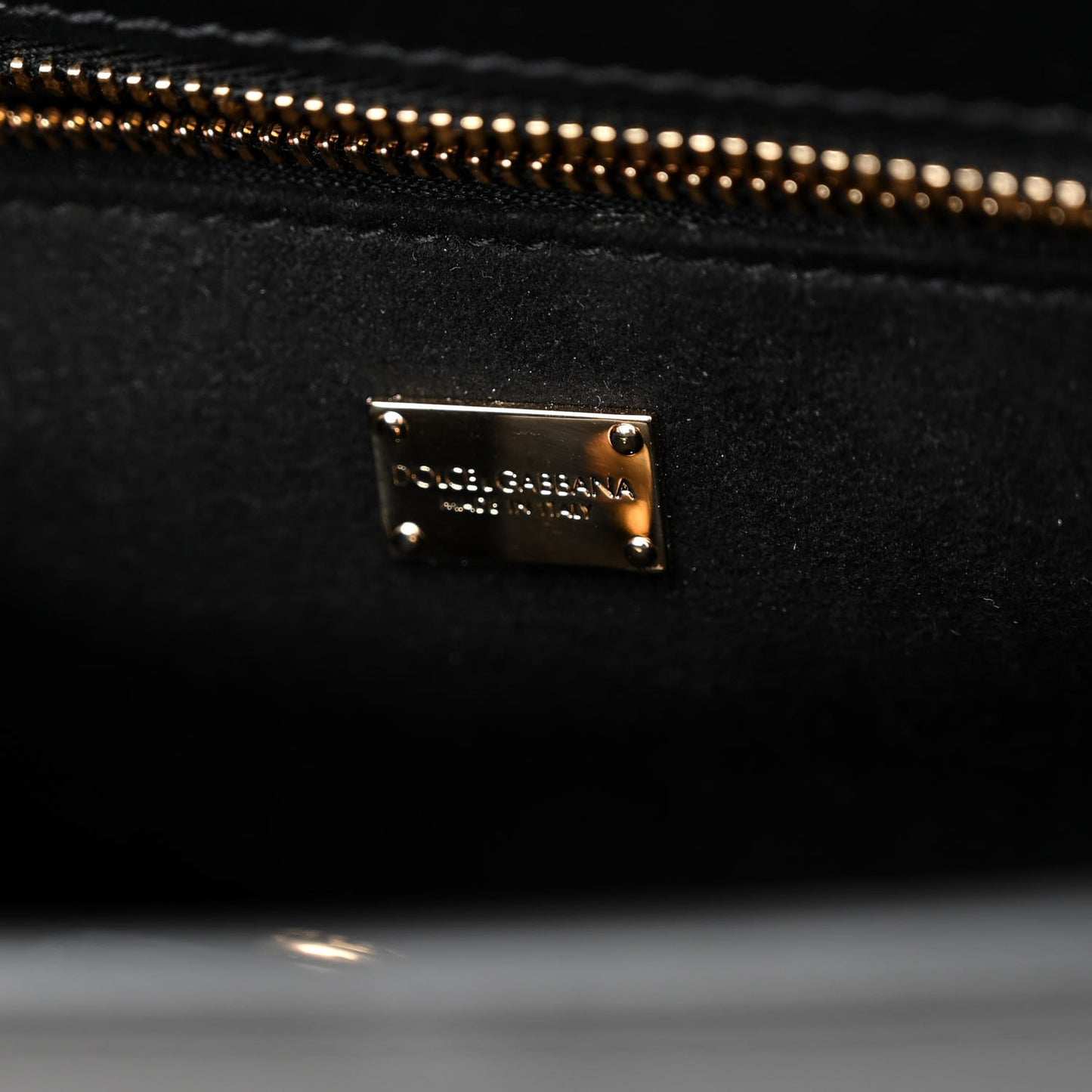 Calfskin DG Logo Flap Crossbody Bag Black