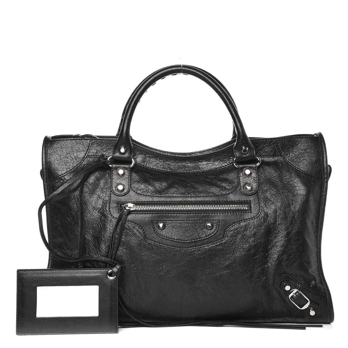 Agneau Classic Silver Hardware City Black