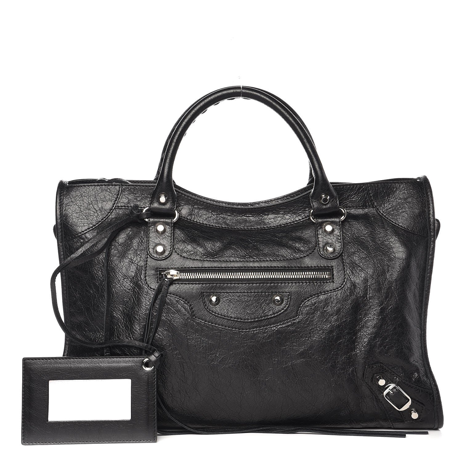 Balenciaga Agneau Classic Silver Hardware City Black 1 of 8