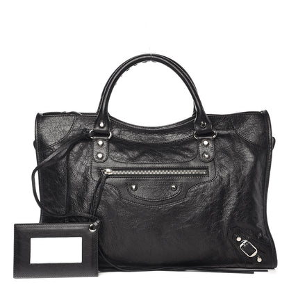 Balenciaga Agneau Classic Silver Hardware City Black 1 of 8