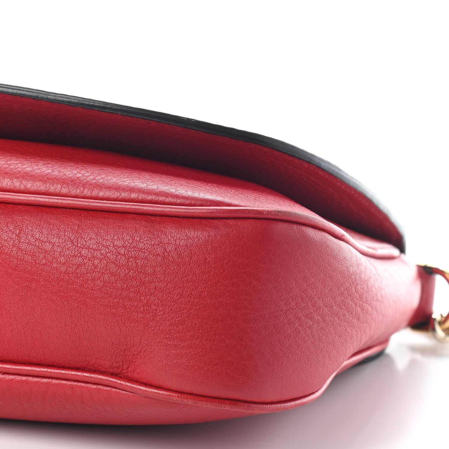 Gucci Pebbled Calfskin Medium Soho Flap Crossbody Red 9 of 9