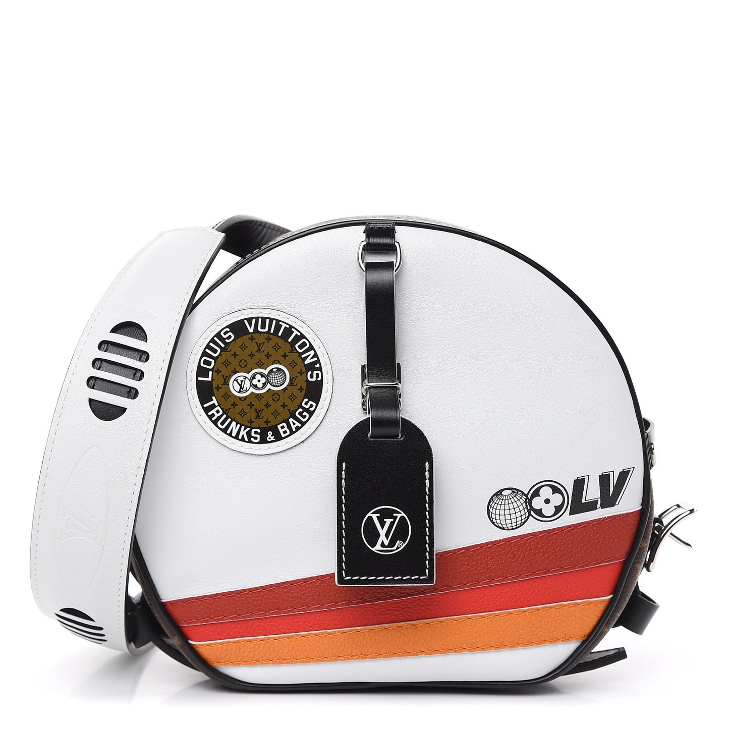 Calfskin Monogram LV Airline Boite Chapeau Souple White