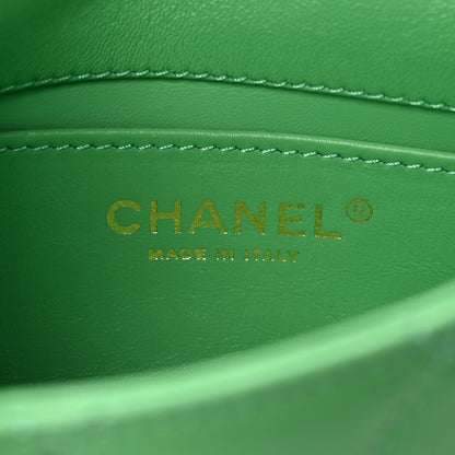 Chanel Shiny Lambskin Small Chain Is More Flap Green 6 of 9