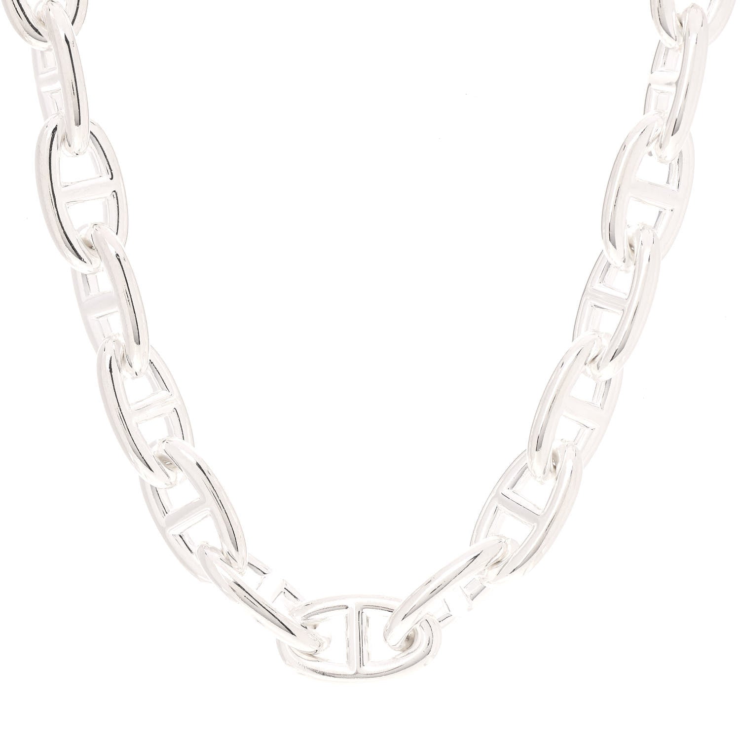 Hermes Sterling Silver MM Chaine D'Ancre Necklace 1 of 5