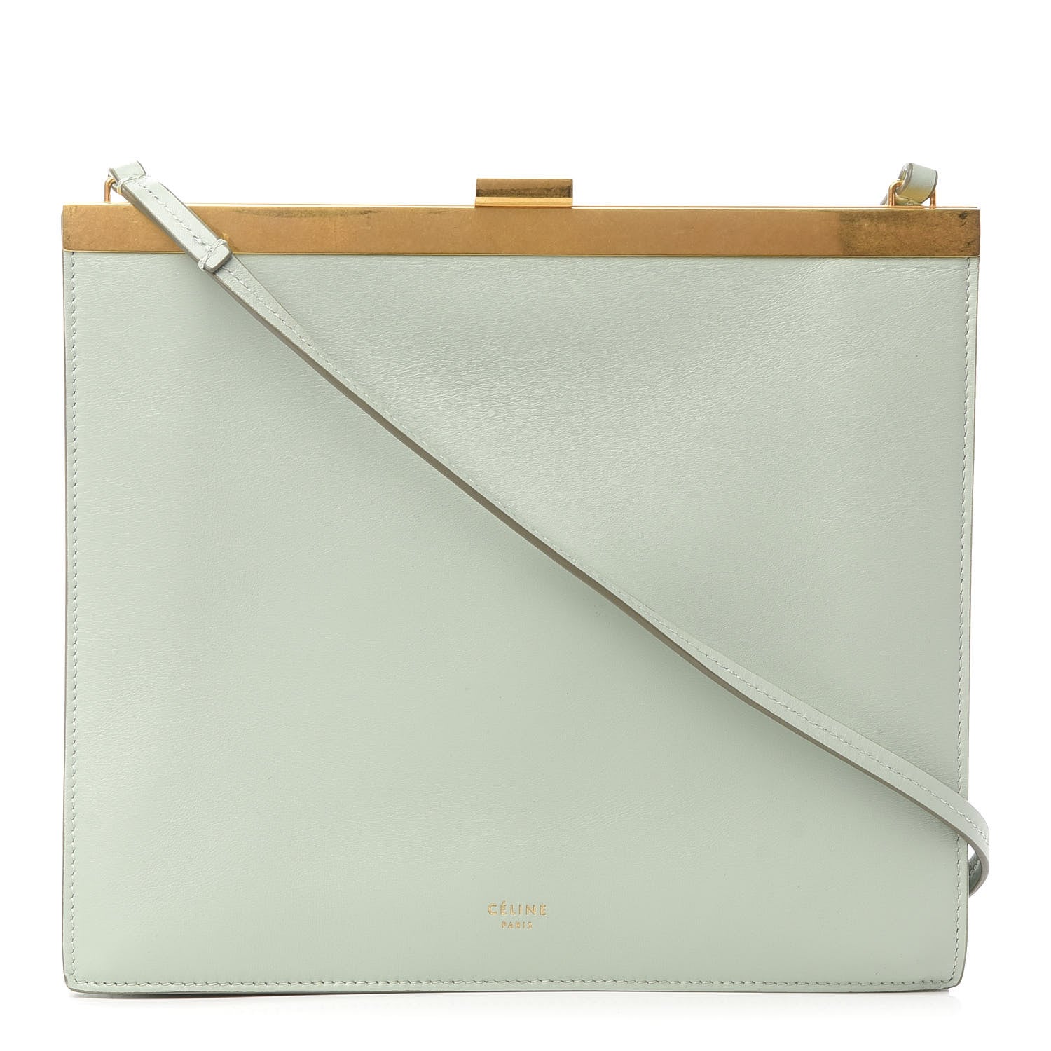 Celine Smooth Calfskin Mini Clasp Bag Jade 1 of 9
