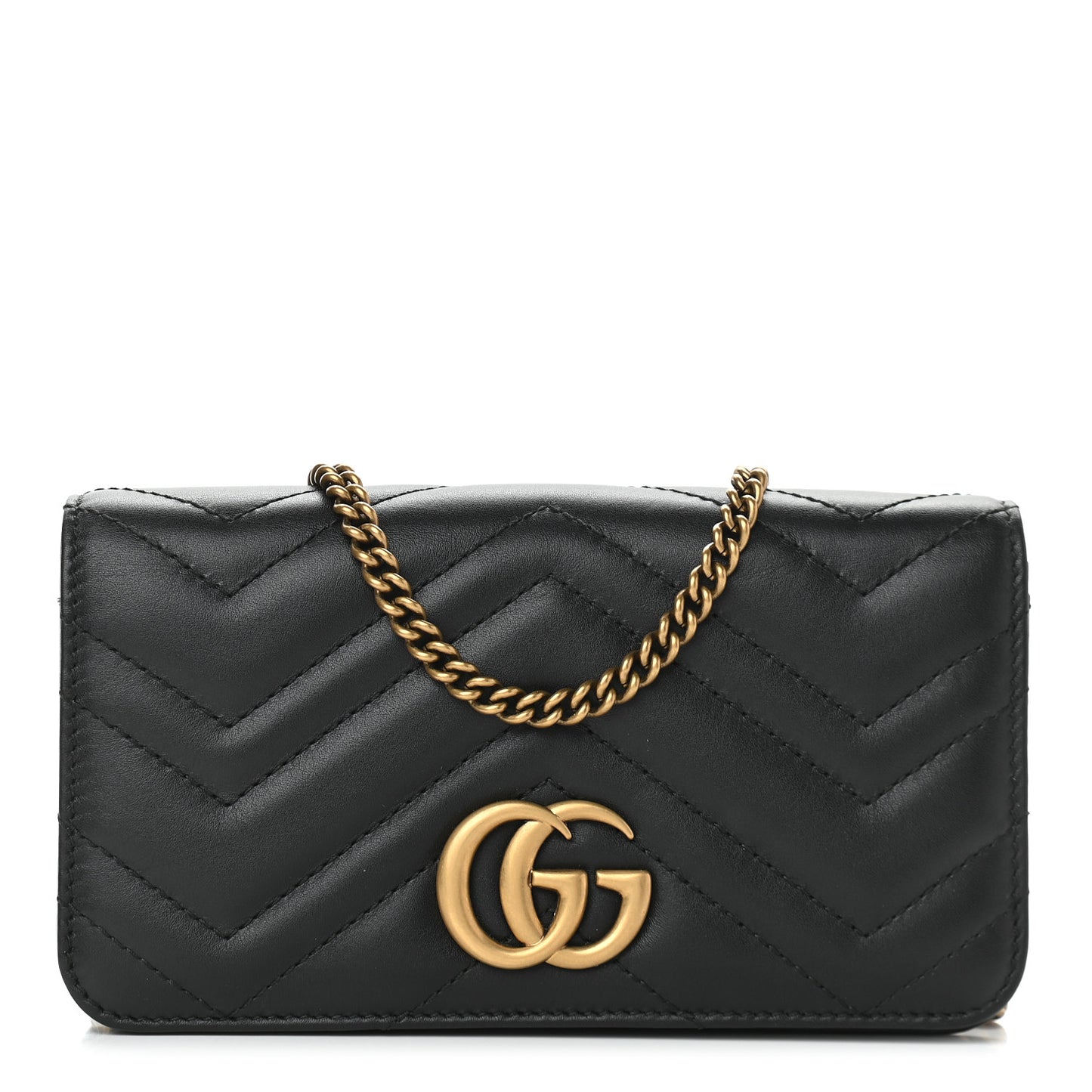 Calfskin Matelasse GG Marmont Mini Bag Black