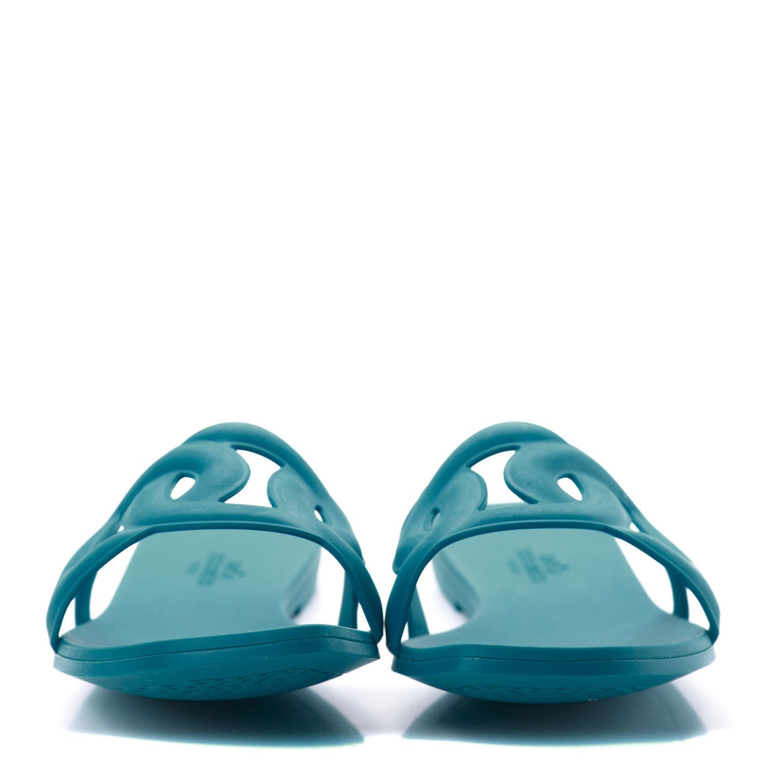 Hermes Rubber Aloha Sandals 37 Bleu Vif 1 of 7