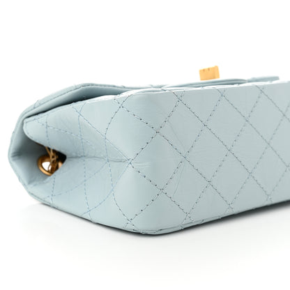 Chanel Aged Calfskin Quilted 2.55 Reissue Mini Flap Light Blue 9 of 11