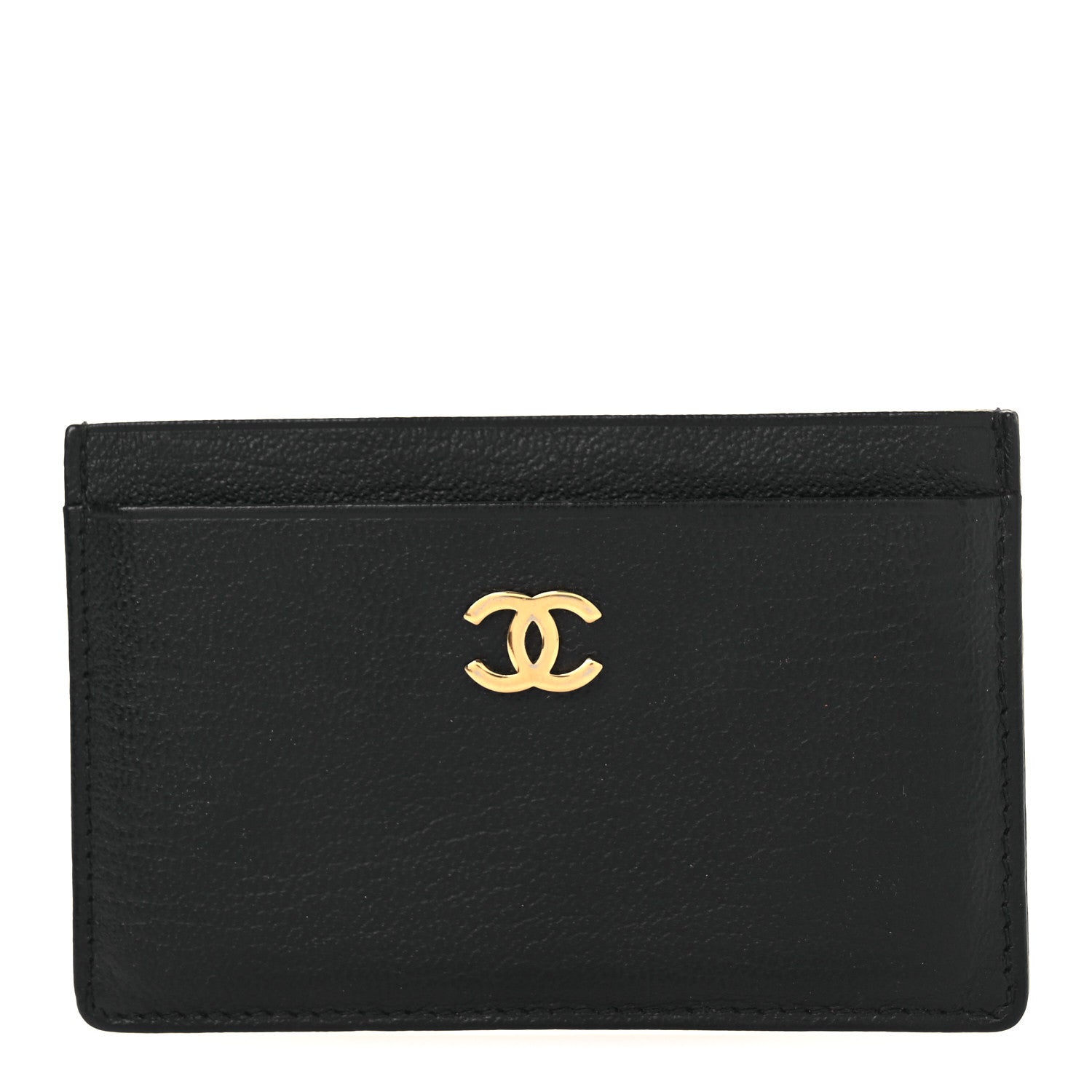 Chanel Goatskin CC Card Holder Black 1 of 8