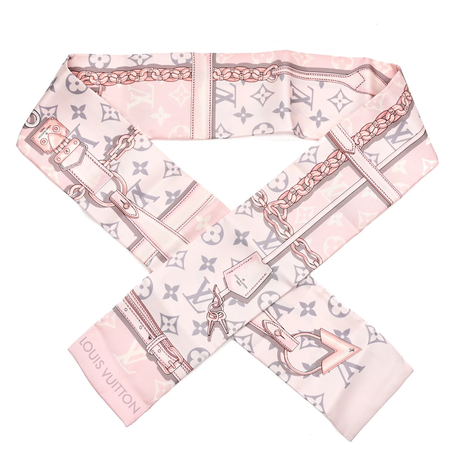 Louis Vuitton Silk Monogram Confidential Bandeau Light Pink 1 of 4