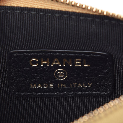 Chanel Metallic Calfskin Crocodile Embossed Cocodile Cosmetic Case Gold 12 of 16